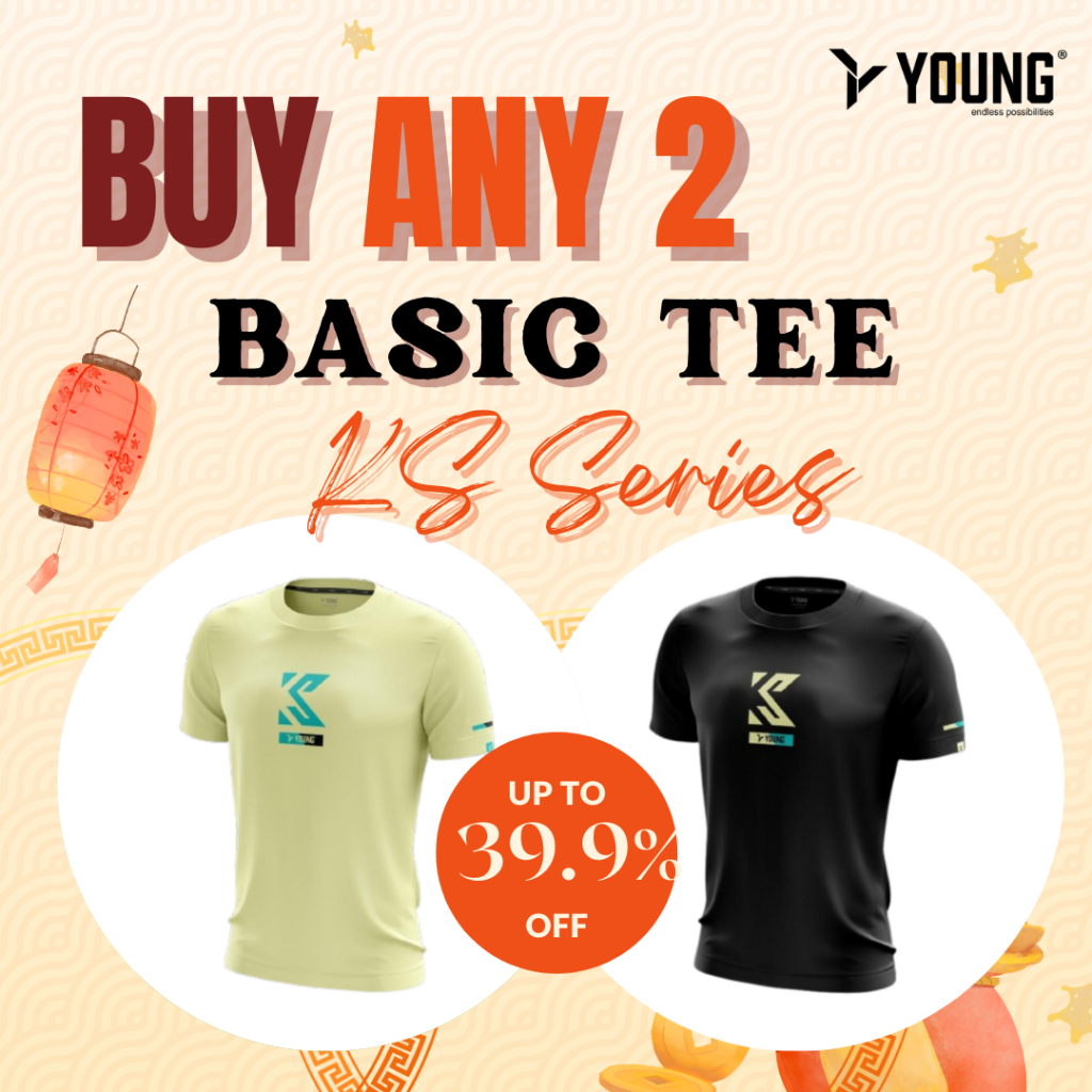 *มาใหม่* [YOUNG] KEVIN SANJAYA BASIC SERIES TEE เสื้อแบดมินตันคอกลม Unisex