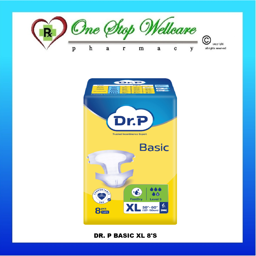 DR.P ADULT DIAPERS (XL) 8S + 1S