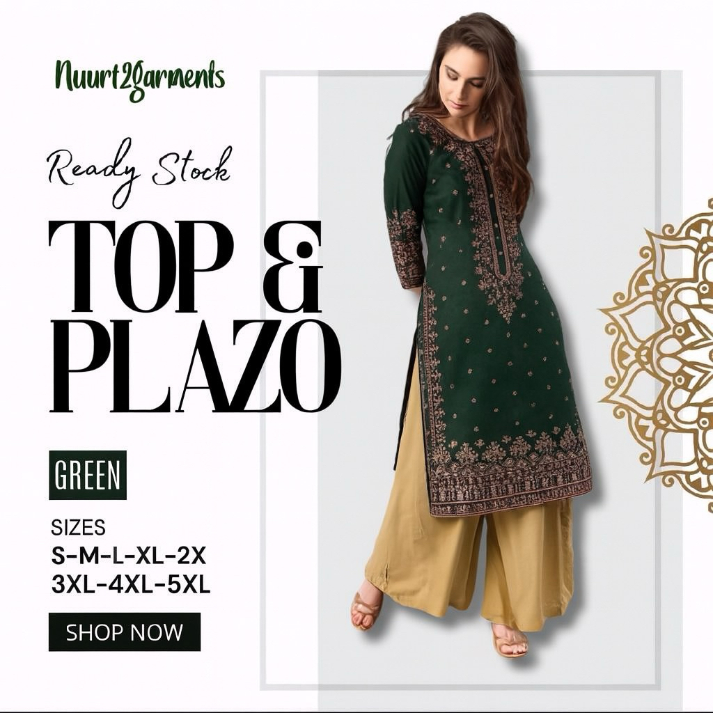 Plazzo และ kurti ผ้านุ่มและระบายอากาศได้ดี พาลาซโซสีเหลืองมีสไตล์สําหรับตัดกันมีระดับ • เหมาะสําหรับออฟฟิศ
