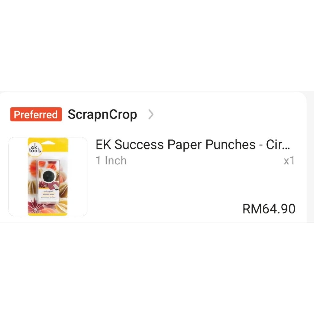 EK Success Paper Punch EK Tools เครื่องเจาะกระดาษทรงกลมวงกลม 1 นิ้ว