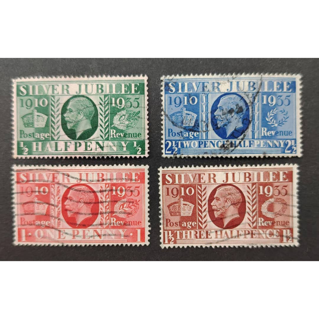 Great Britain, 1935 The 25th Anniversary of King George V, USED, COMPLETE SET