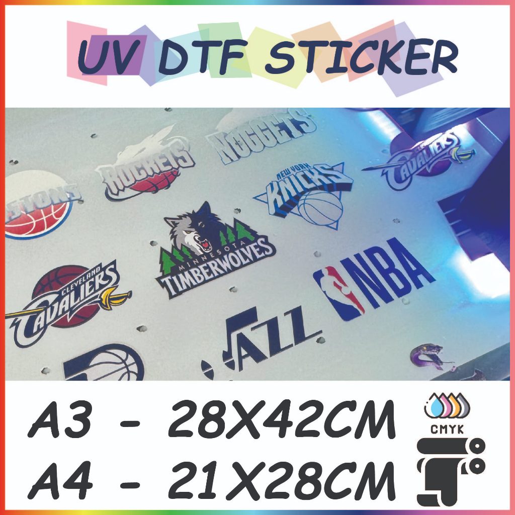 MOQ 50 Sheet A3 ขนาดจาก RM10 ต่อ-- UV DTF Print Sticker (特价格)