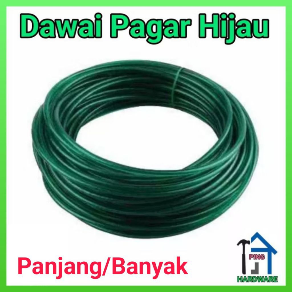 HIJAU PVC สีเขียว, GI WIRE, สีส้ม (WEDGE TIE) Kira Kaki Dawai (PG)