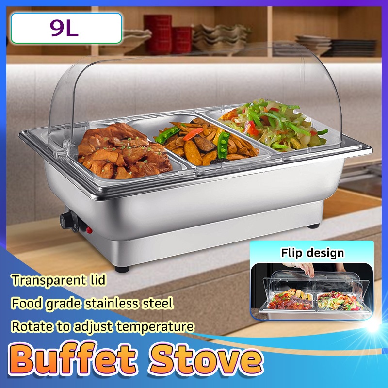 Chafing Dish Buffet ปรับอุณหภูมิอาหารอุ่น Buffet Servers Buffet Warmer สําหรับบุฟเฟ่ต์ร้านอาหาร