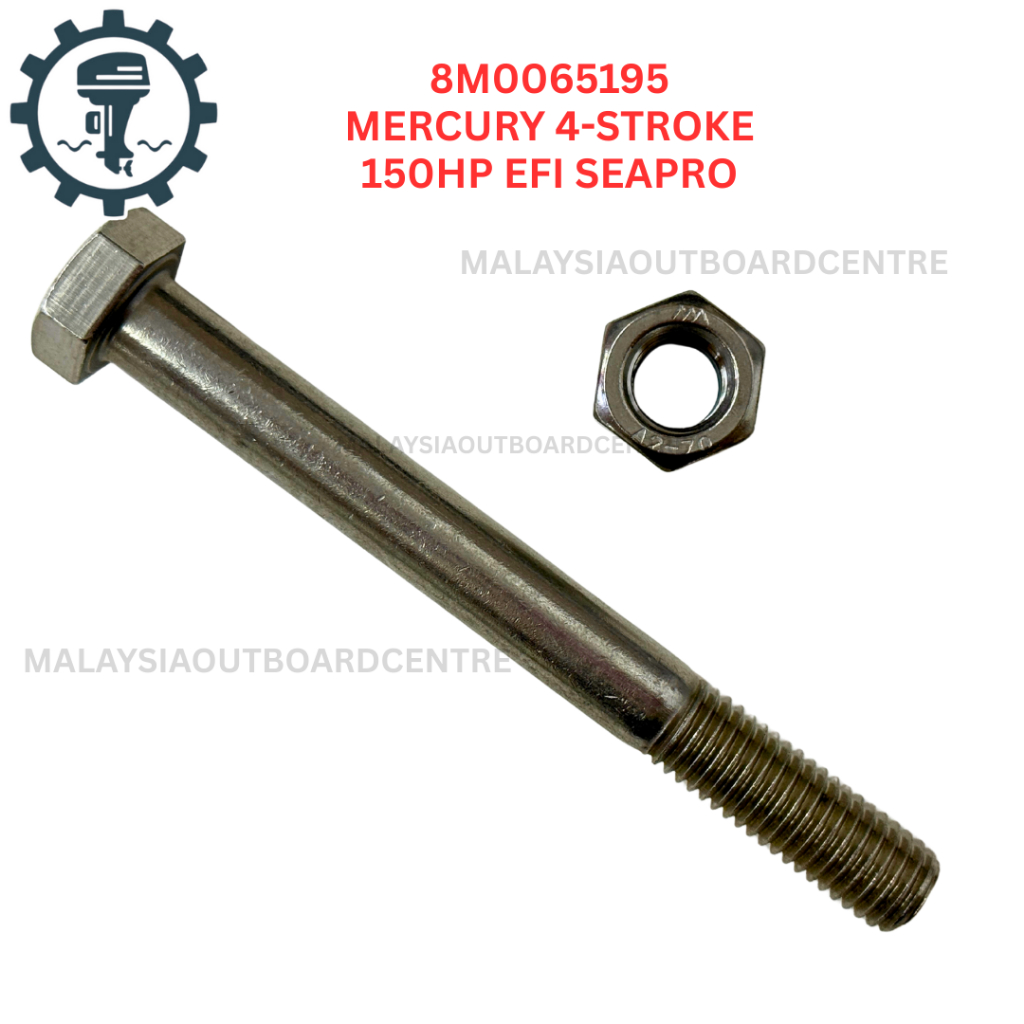 8M0065195 SCREW (M14x2x115) สําหรับ MERCURY OUTBOARD (BACKET) 4-STOKE 150HP EFI SEAPRO