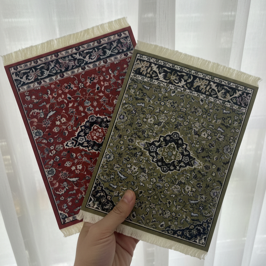Haramain Set Rudah Madinah Mekah Design Mousepad Coaster Bookmark Mat