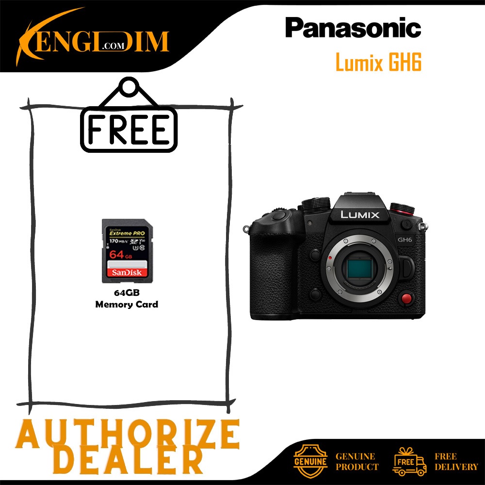 กล้อง Mirrorless Panasonic Lumix GH6 (เฉพาะตัวเครื่อง)
