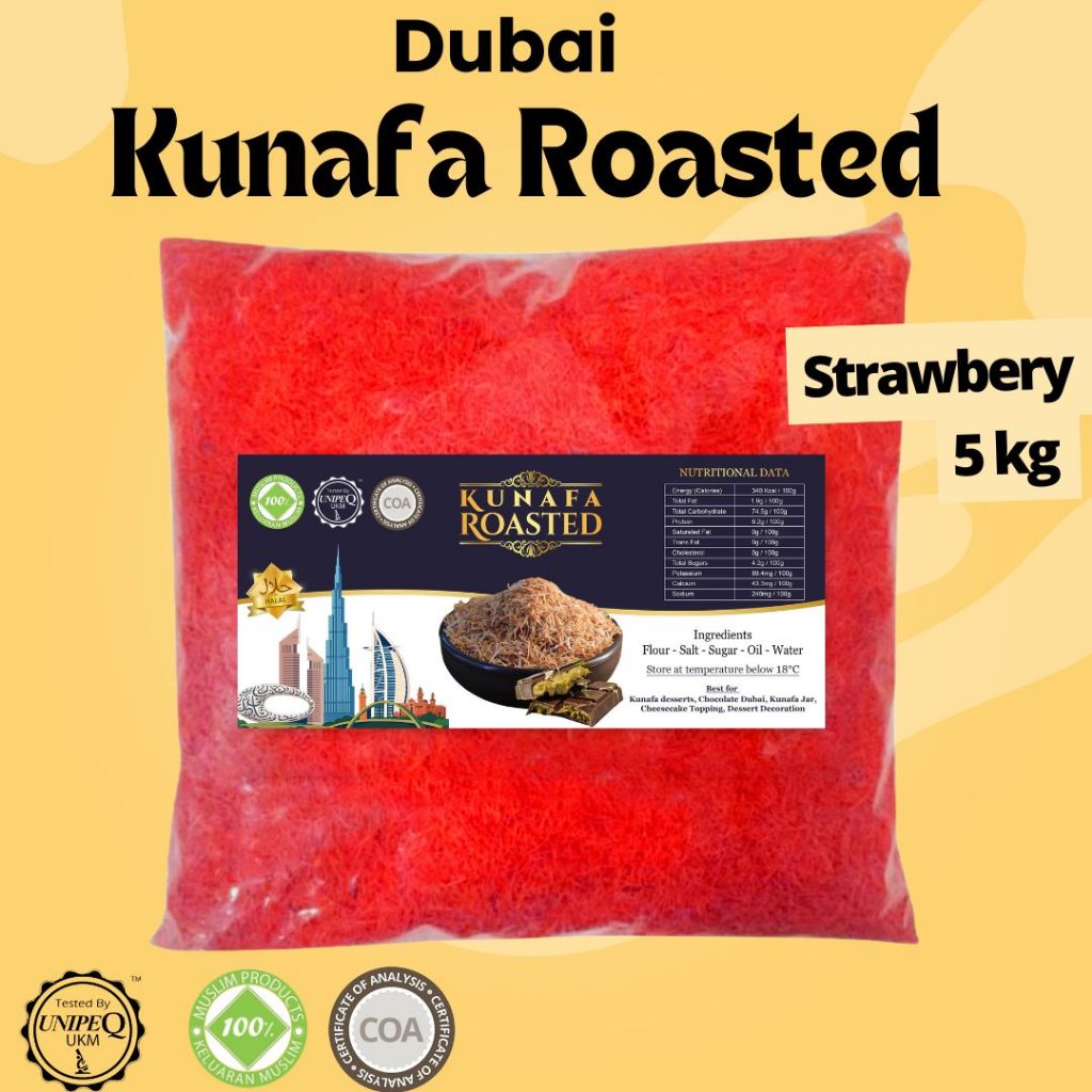 Kunafa Red Velvet Kataifi คั่วแท้ 5Kg สไตล์ยอดนิยม