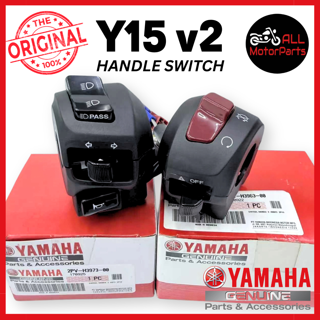 Y15Z Y15 Y15ZR [V2] สวิตช์แฮนด์ LH RH KIRI KANAN HORN SUI STARTERS 2PV-H3973/H3963 YAMAHA