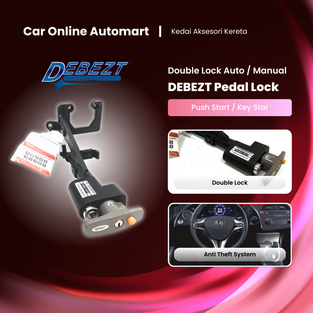 CLEAR STOK Debezt Double Car pedal lock Auto Manual Push Start / Key Start สําหรับ Persona, CRV, X50