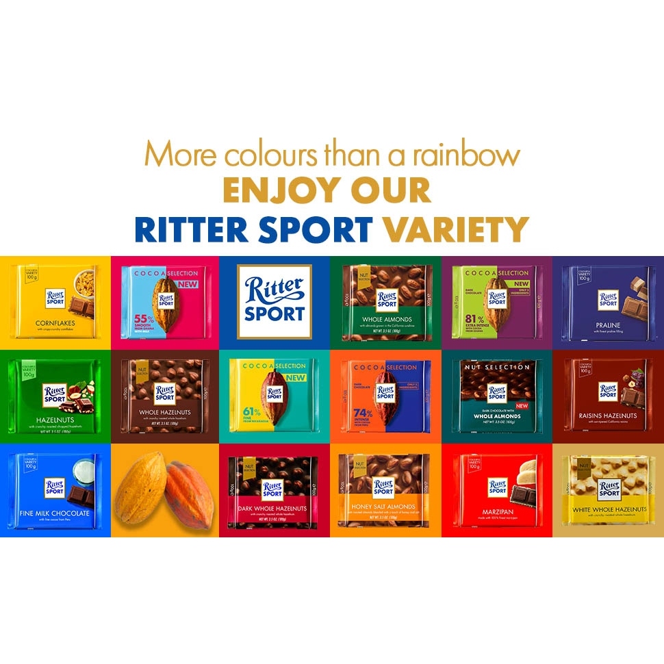 RITTER SPORT Signature Chocolate Variety 100g คละรสโดย PenangToGo