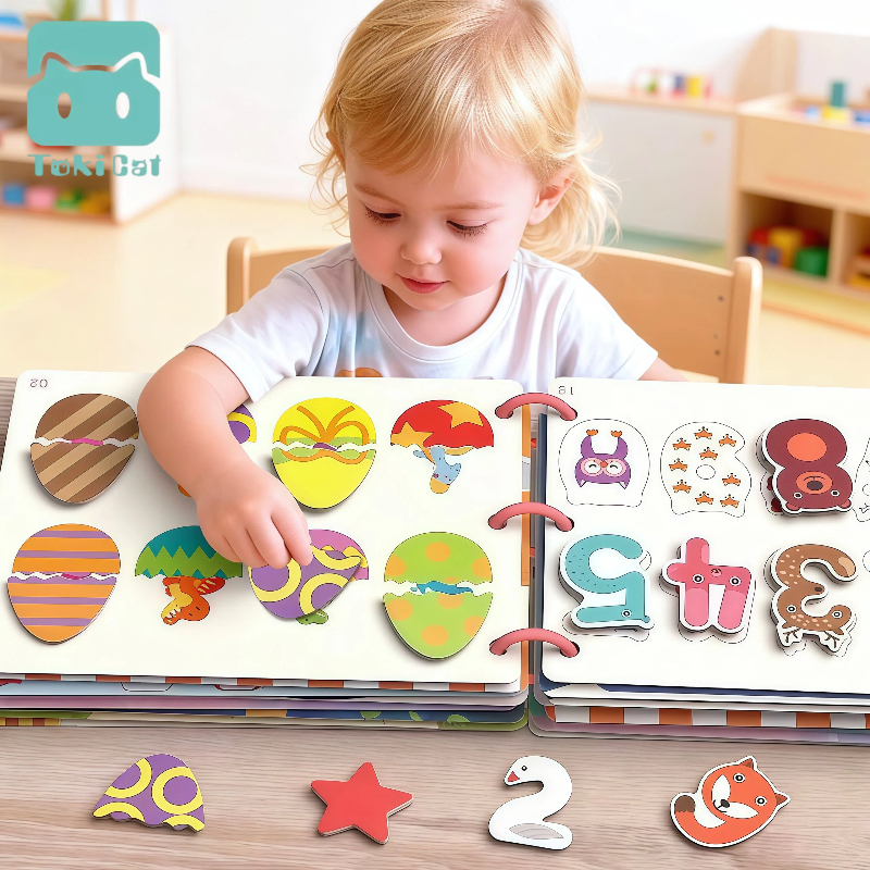 สติกเกอร์เด็ก Toki Busy Book Early Learning Book เด็ก Montessori Book Quite หนังสือสําหรับเด็กชายหญิ