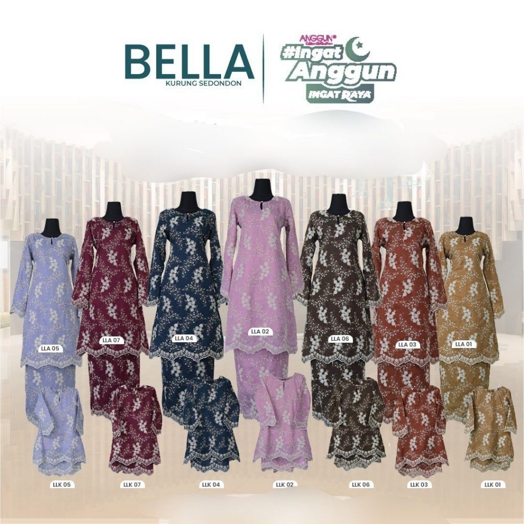 KURUNG BELLA KIDS SEDON ORGANIZA SILK ANGGUN COTTON COLLECTION