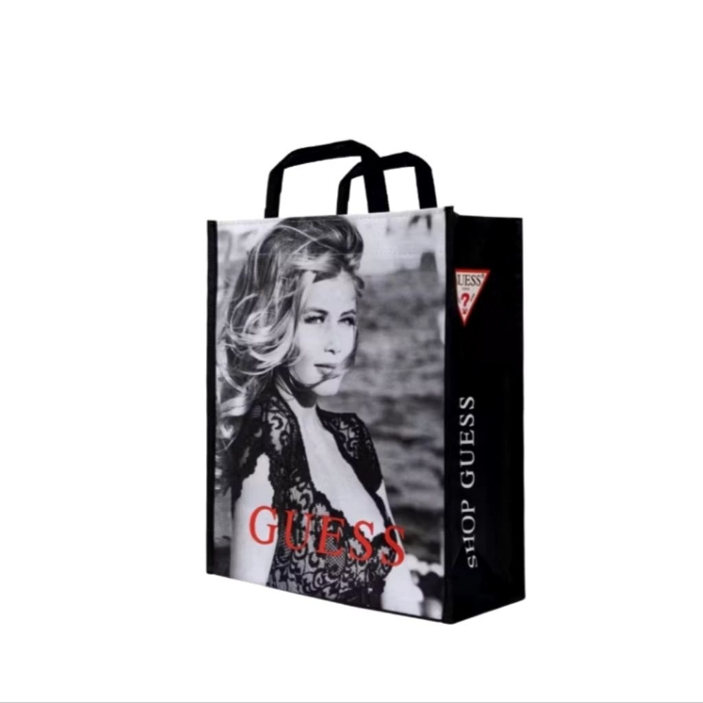 GUESS Gigi Hadid/ Claudia Schiffer Supermodel Reusable Shopper Tote กระเป๋าถือผู้หญิงกระเป๋าสะพาย