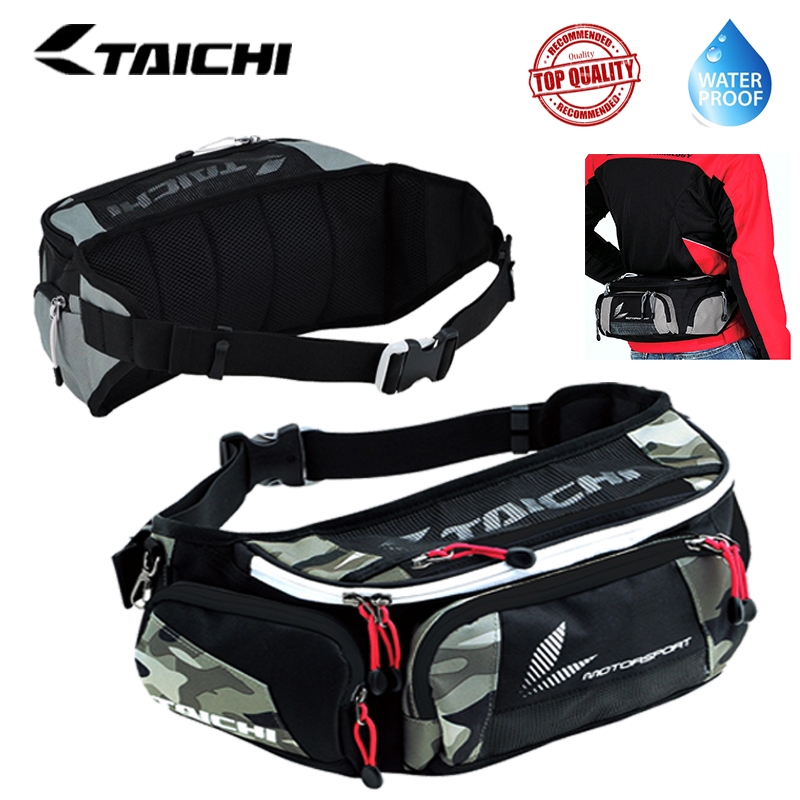 Taichi กระเป๋าเข็มขัด RSB TaiChi 267 กระเป๋าคาดเอวสําหรับผู้ชายกระเป๋าเป้สะพายหลังกันน้ํารถจักรยานยน