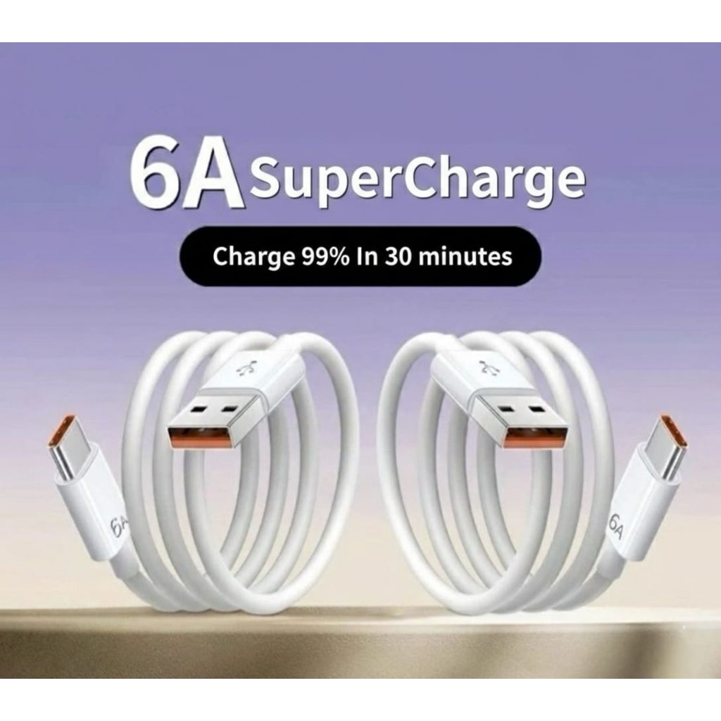 สาย SuperCharge Type C 6A (USB to C) 1M สีขาว