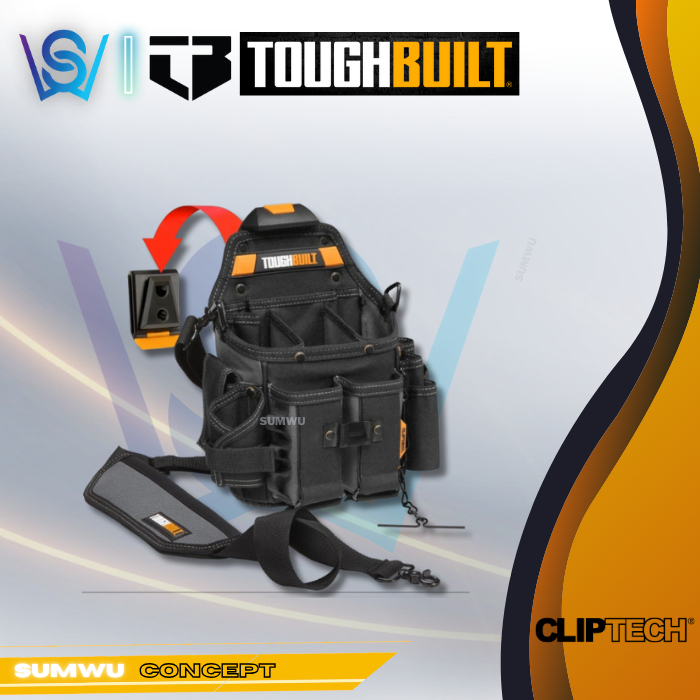 TOUGHBUILT Journeyman กระเป๋าช่างไฟฟ้ากระเป๋าคาดเอว + สายสะพายไหล่ TB-CT-114