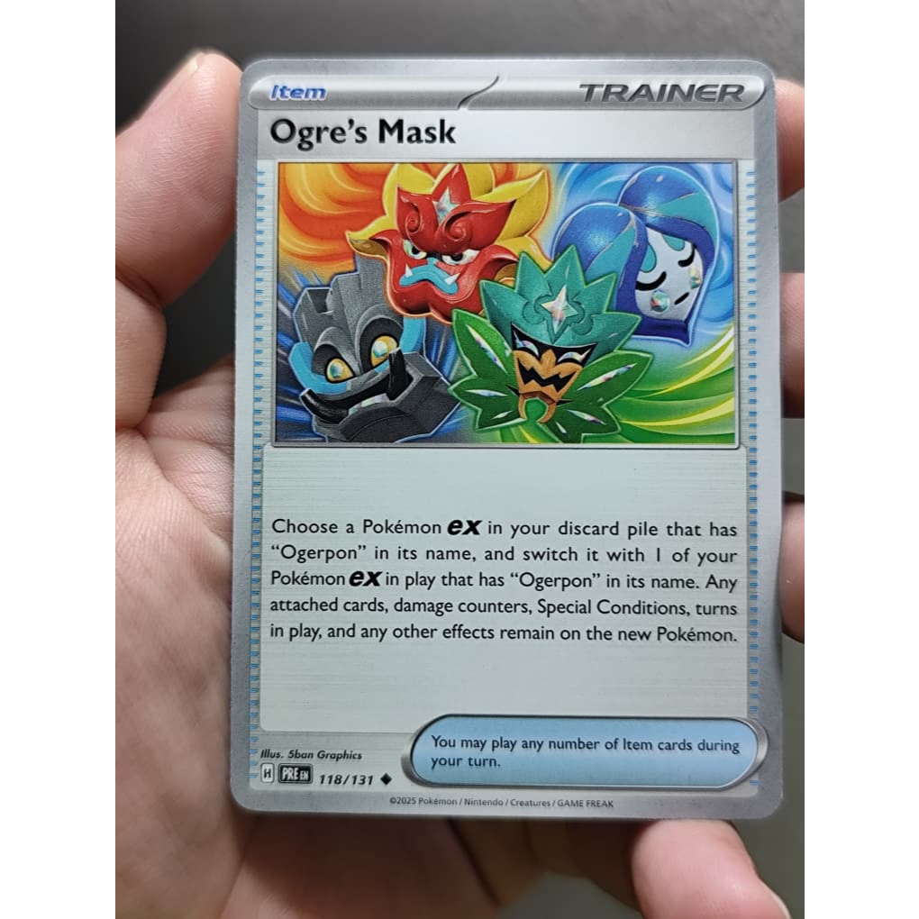Ogres Mask (Trainer) (Prismatic Evolutions 118/131) - Uncommon + ปลอกแขน