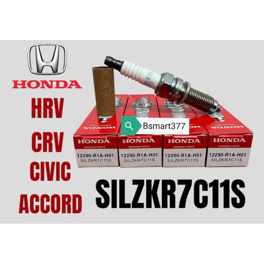หัวเทียนฮอนด้าอิริเดียม 12290-r1a-h01 silzkr7c11s hrv 1.8/civic ชา 1.8 tro 1.8 2.0/accord t2a 2.0/cr