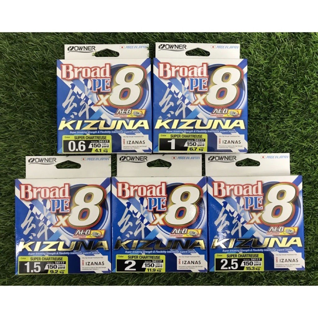 Owner kizuna 150yd x8 braided line tali benang