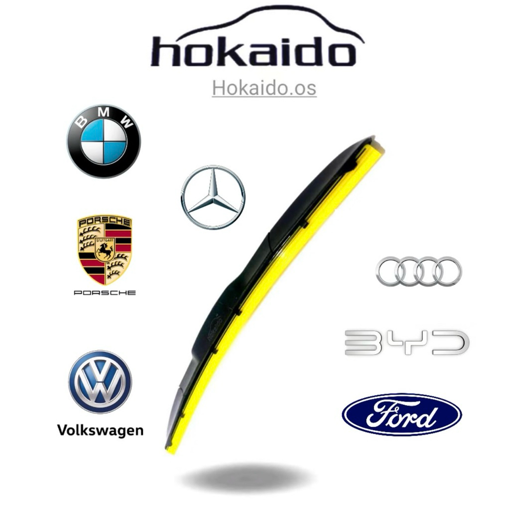 ที่ปัดน้ําฝนรถยนต์ซิลิโคน Hokaido (2 ชิ้น) Bmw / Mercedes / VW /Ford /Audi /BYD /Porsche