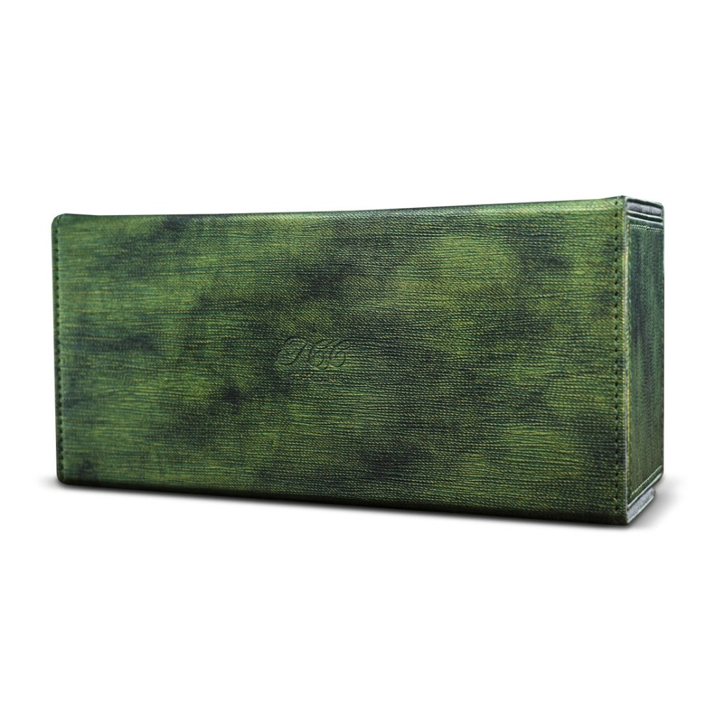 Playing Card Collection Case Peacock Textured Green 12 Deck Box โดย TCC
