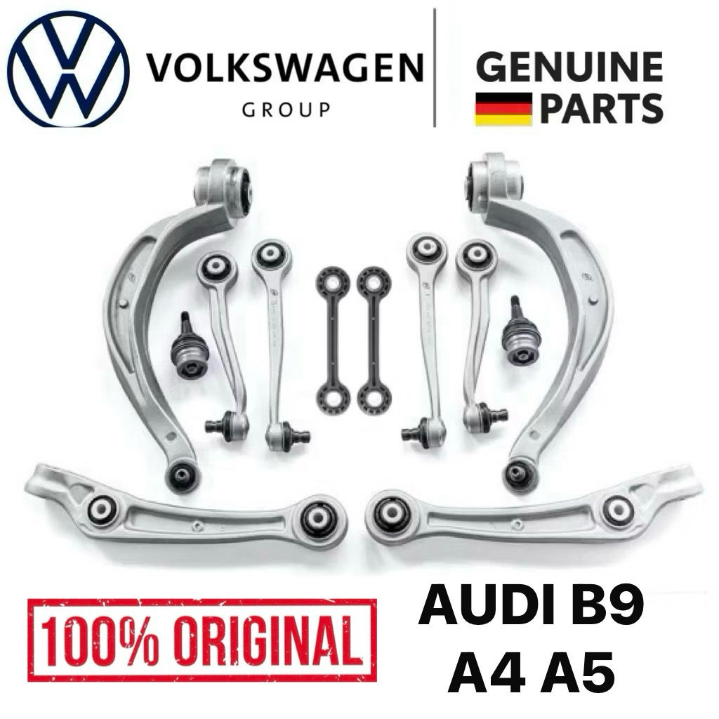 Audi B9 A4 F4 A5 F5 2016-2024 ชุดแขนควบคุมด้านหน้า Lower Arm Upper Arm 8W0