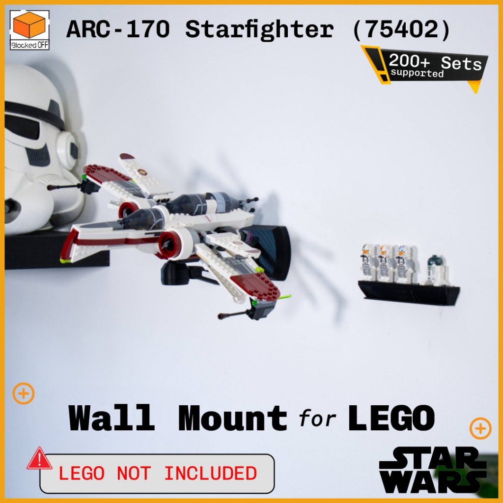 ติดผนังสําหรับ Lego Star Wars ARC-170 Starfighter (75402)