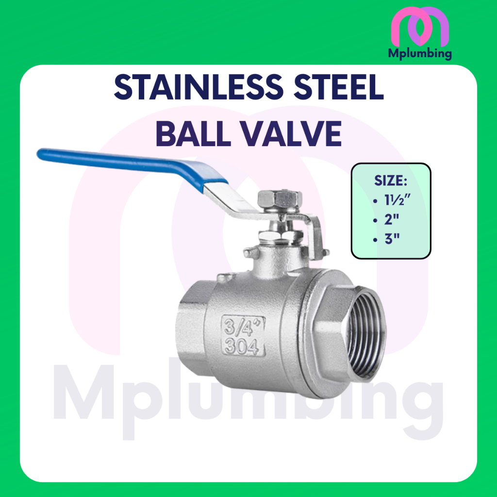 วาล์วบอล 304 สแตนเลส BALLVALVE 1½" 3" DN40 DN50 DN80