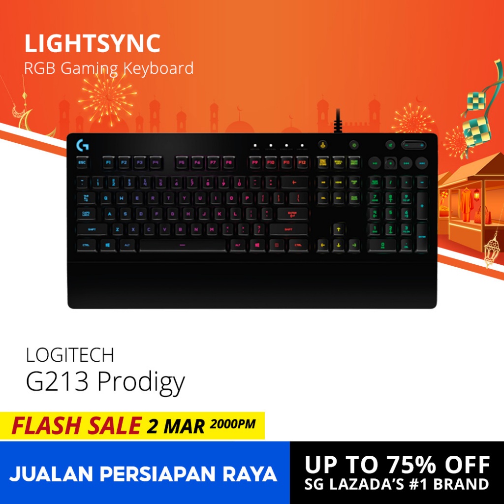 คีย์บอร์ดเกมมิ่ง Logitech G213 PRODIGY RGB