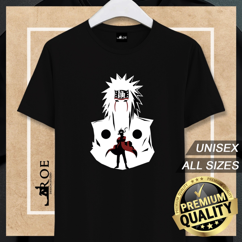 🔥 เสื้อยืด Baju NARUTO JIRAIYA SILHOUTTE ANIME Unisex 🔥