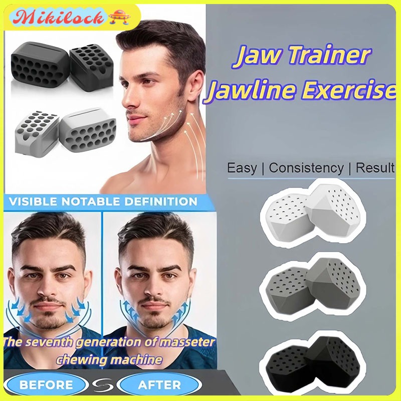 2PCS Jaw Trainer Jawline การออกกําลังกาย Face Jaw Belot Masseter Ball Jawline การฝึกอบรมเครื่องมือ J