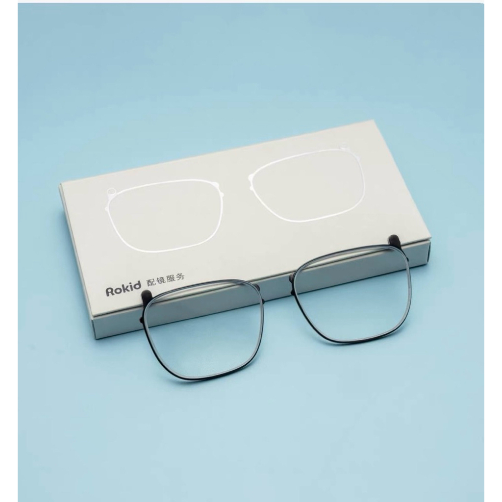 แว่น rokid กรอบแว่น ai (ไม่มีกําลังไม่มีองศาใดๆ) (ต้องนําร้านตัวอย่างให้กําหนดเองซี่ )