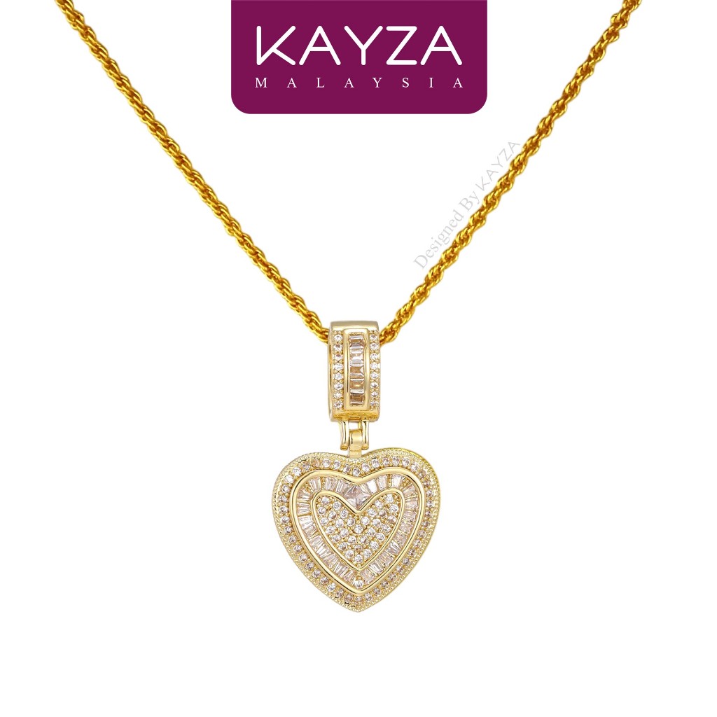 ZN127 KAYZA Seralyn สร้อยคอออกแบบงานฝีมือใน emas & Cubic Zirconia Stone