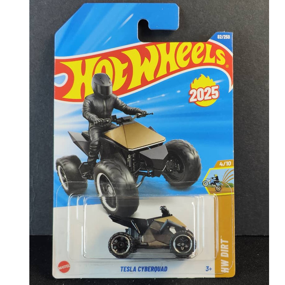 Hot Wheels Tesla Cyberquad ATV (82/250 - 2025 - HW DIRT 4/10) - ใหม่สําหรับ 2025