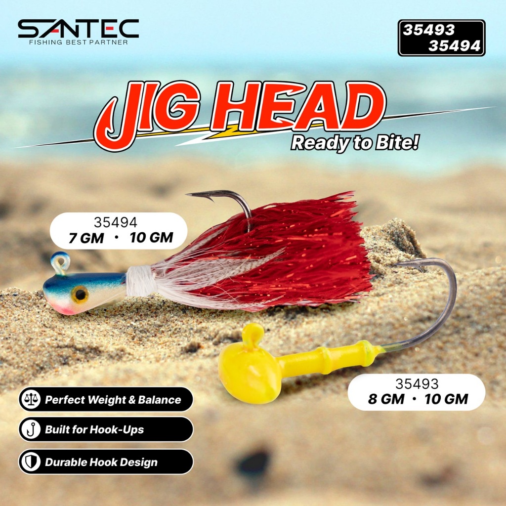 SANTEC - JIG HEAD 7gm/8gm/10gm หัวพลาสติก SOFT JIG