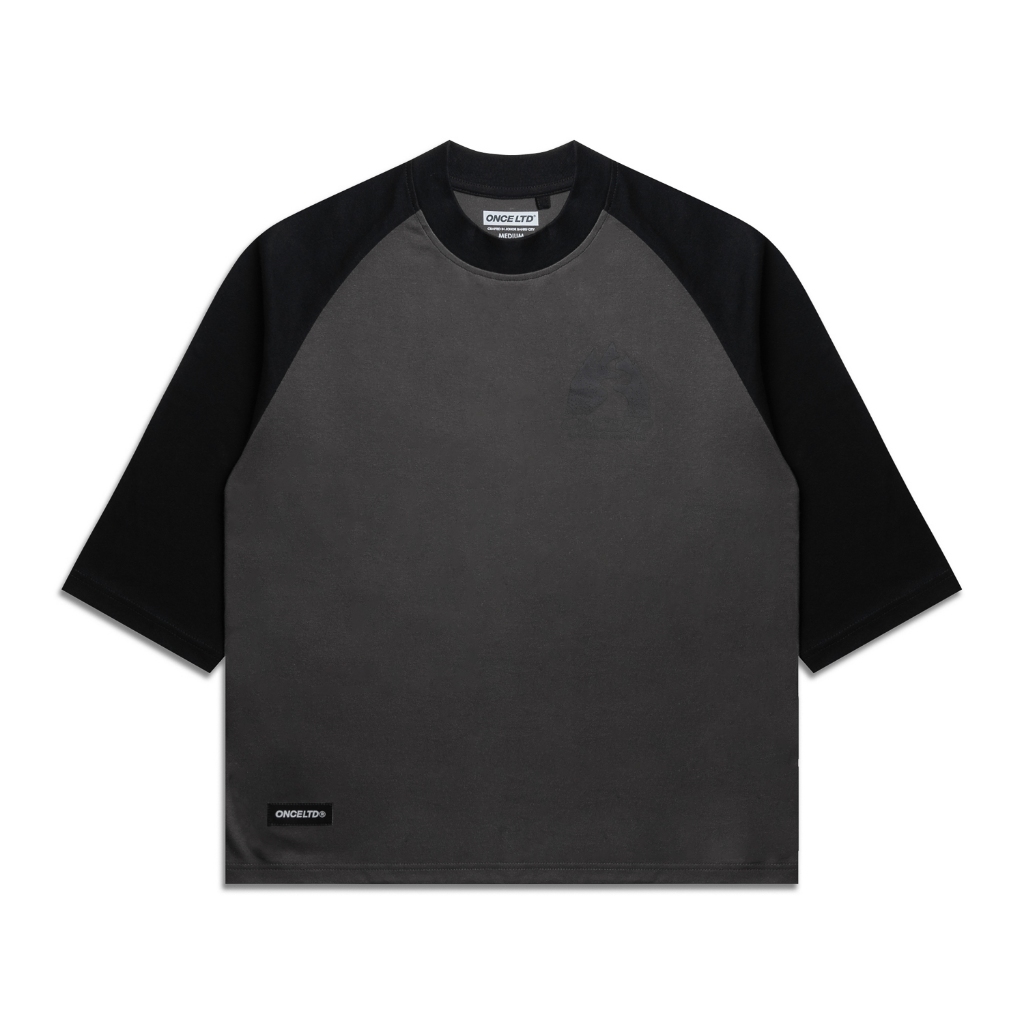 Once LTD Nature Way 3Q Raglan เสื้อเชิ้ตสีเทา