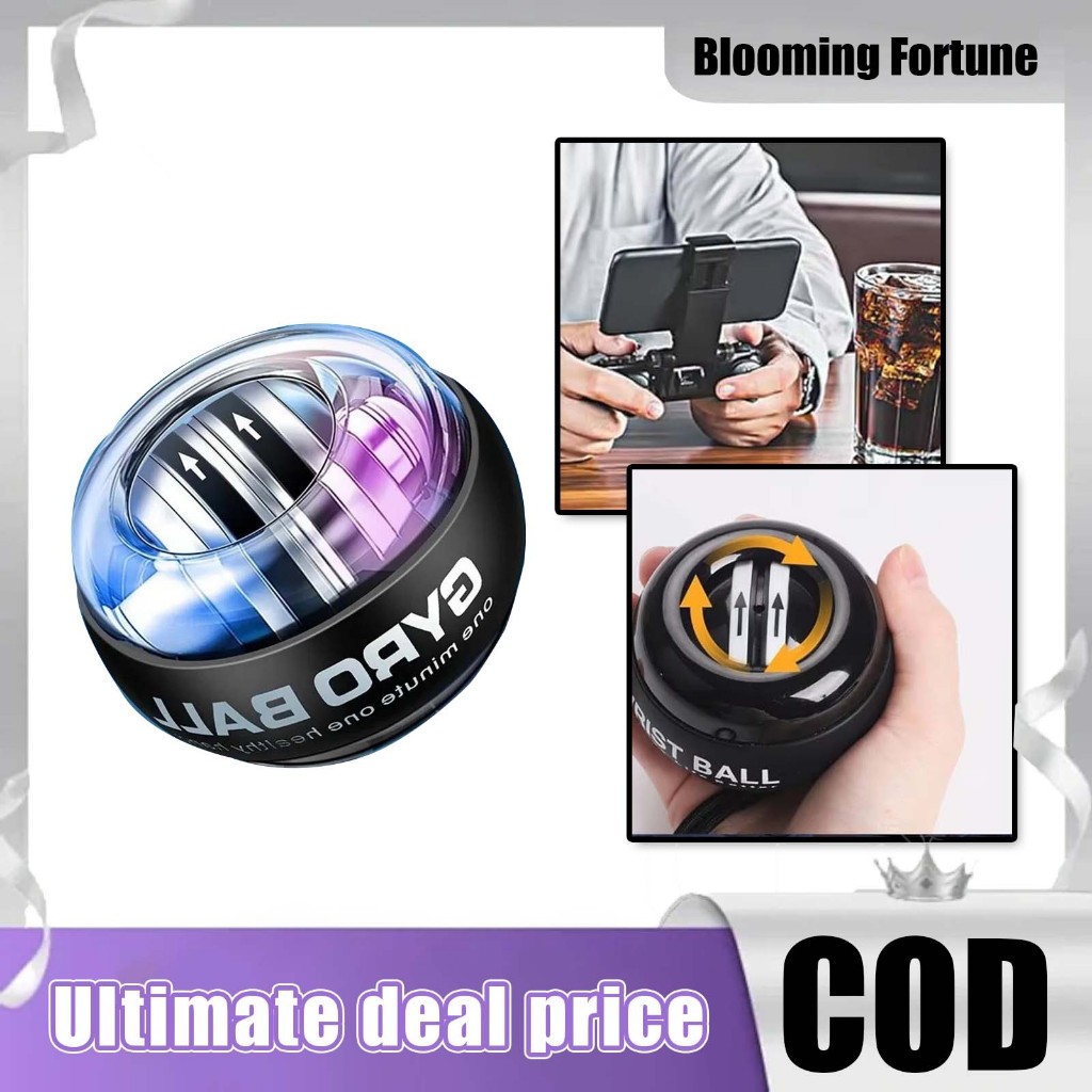 Power Gym Gyroscope LED ข้อมือ Gyro Ball Bright กล้ามเนื้อ Gyroscope ข้อมือ Power Training Ball GYM 