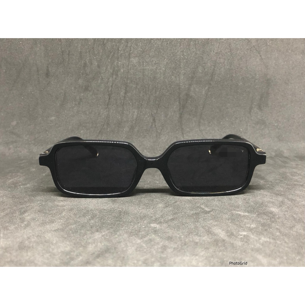 [Shadeshadow] สี่เหลี่ยมผืนผ้าสีดําพร้อมกรอบสีดํา 11zs สไตล์ Uv400 ป้องกันสําหรับ Unisex