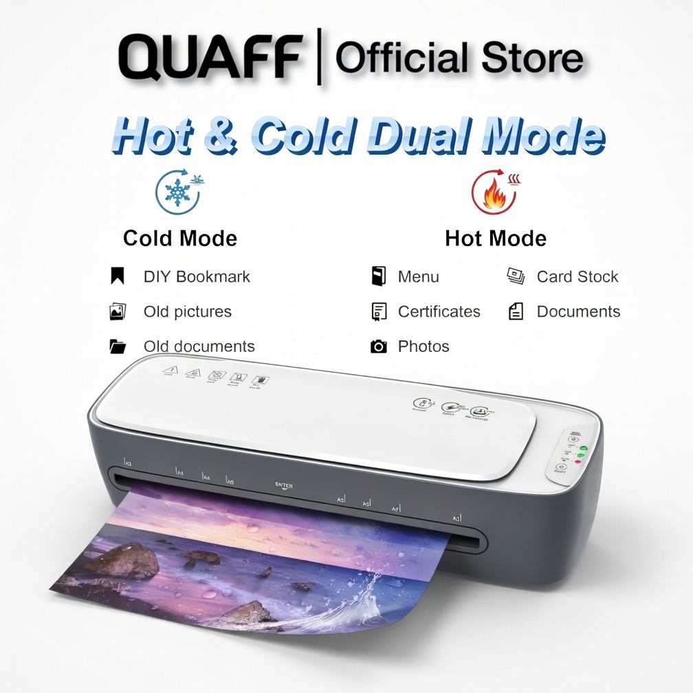 QUAFF 6in1 เครื่องเคลือบบัตร SL688 เครื่องเคลือบบัตร A4 (สูงสุดลามิเนต 125mic)