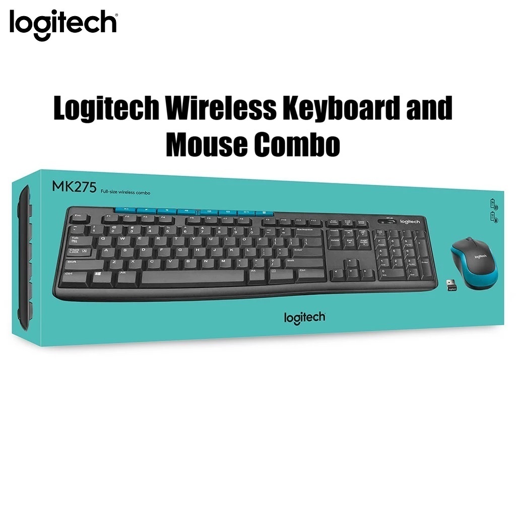 ชุดคีย์บอร์ดและเมาส์ไร้สาย Logitech MK235 / MK275
