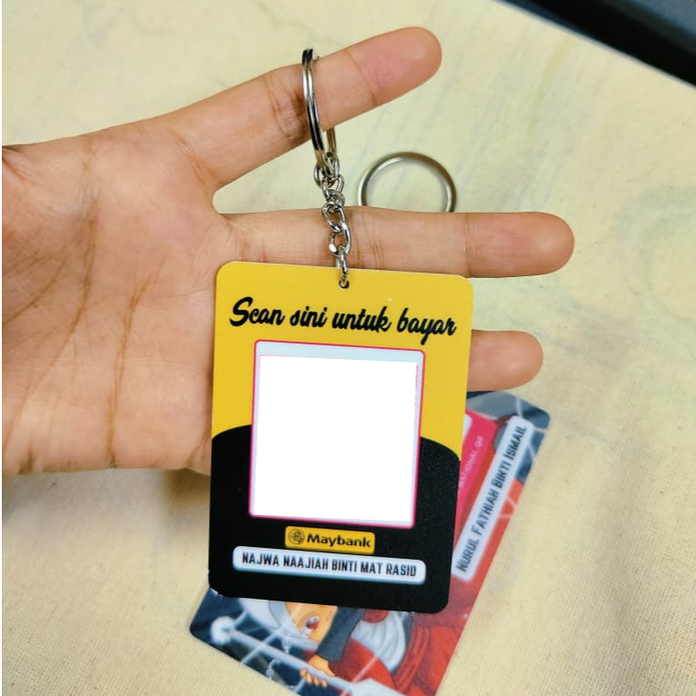 KEYCHAIN QR CODE MINI KEYCHAIN QR ACRYLIC UV PRINT KEYCHAIN