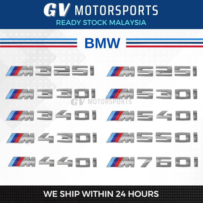 BMW ป้ายสัญลักษณ์โลโก้ด้านหลัง M โลโก้สีเทา M135i M140i M235i M240i M320i M330i M340i M350i M440i M5