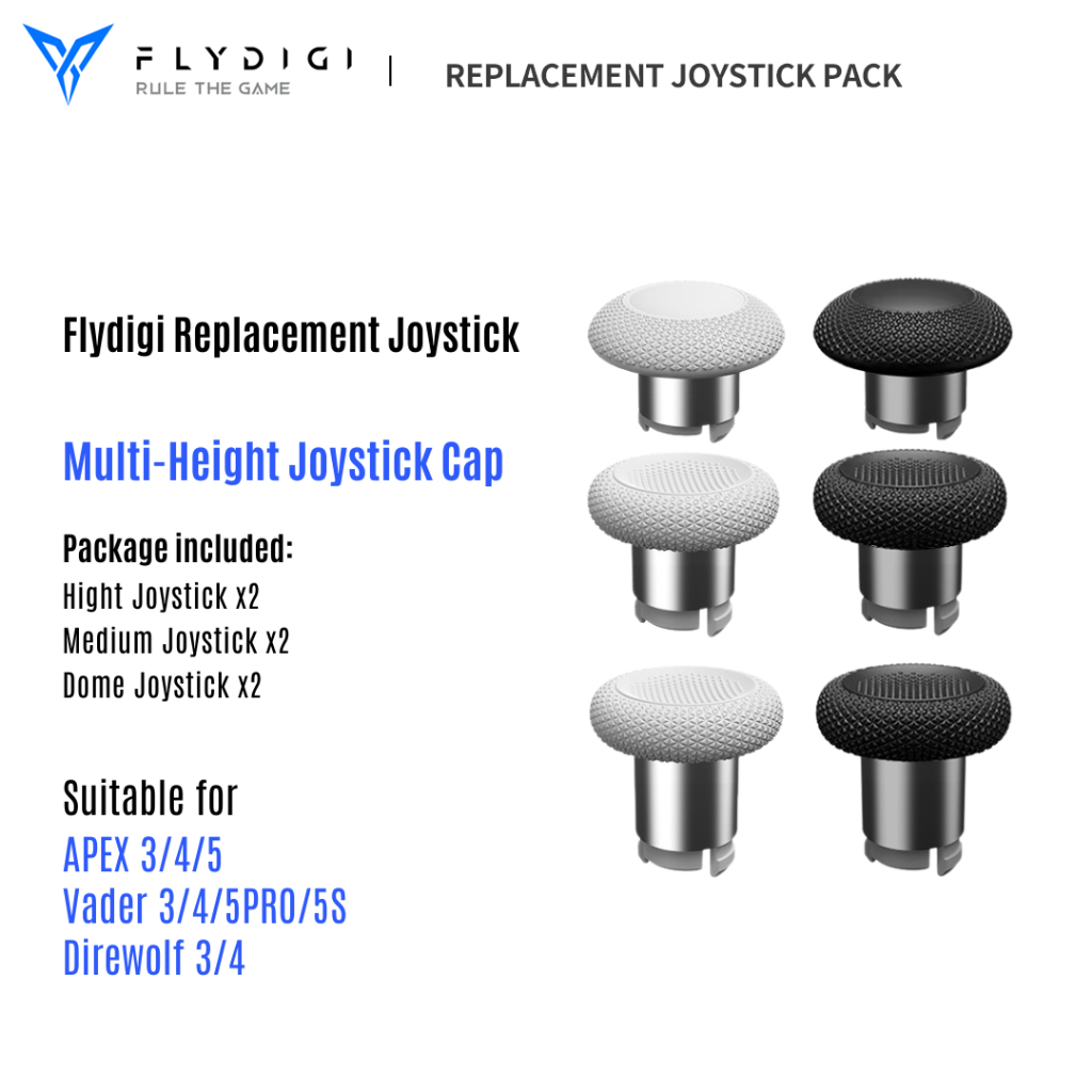 Flydigi Controller ชุดจอยสติ๊กทดแทน (ใช้ได้กับ APEX3/4/5 และ VADER 3/4/5PRO/5S & Direwolf 3/4)