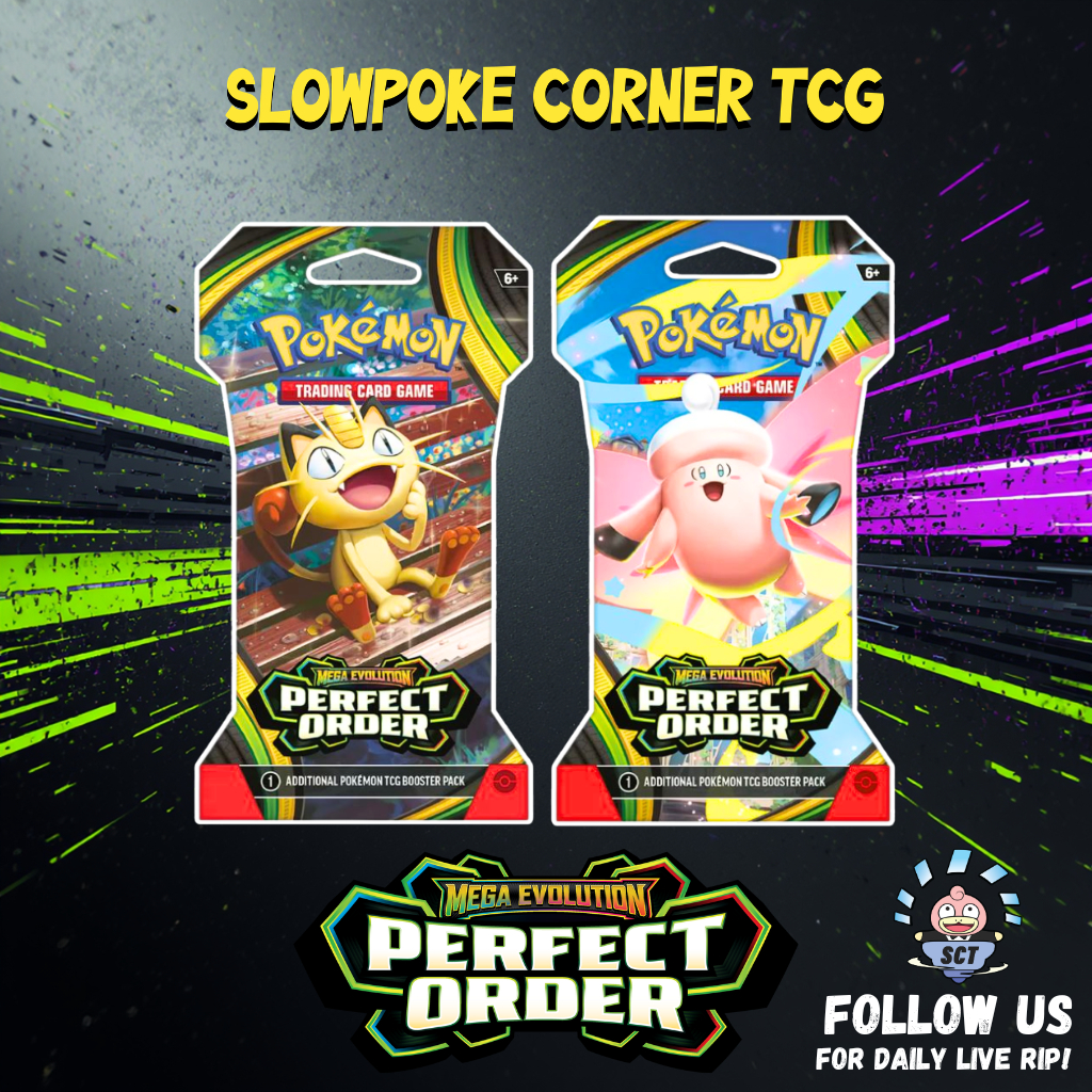 ME03 Perfect Order Sleeved booster pack - Mega Evolution Pokemon Trading Card Games แพ็คบูสเตอร์ภาษา