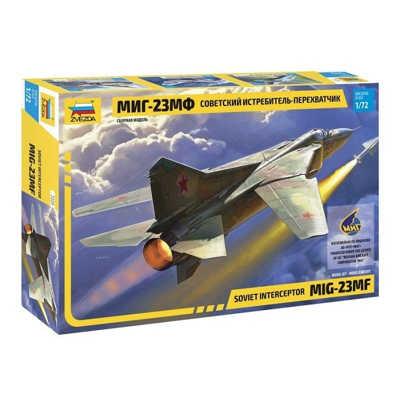 Zvezda 7225 MiG-23MF ชุดพลาสติกจําลองโซเวียต 1/72