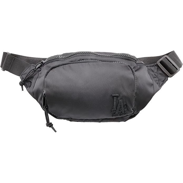 LA Dodgers กระเป๋าคาดเอว สีดํา มีสายปรับระดับได้ (12X32.5x6cm)