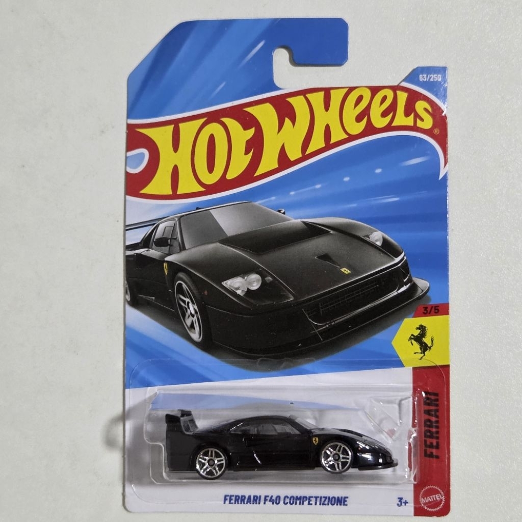 F40 Hitam Hot Wheels JMX24 Basic Ferrari F40 สีดํา