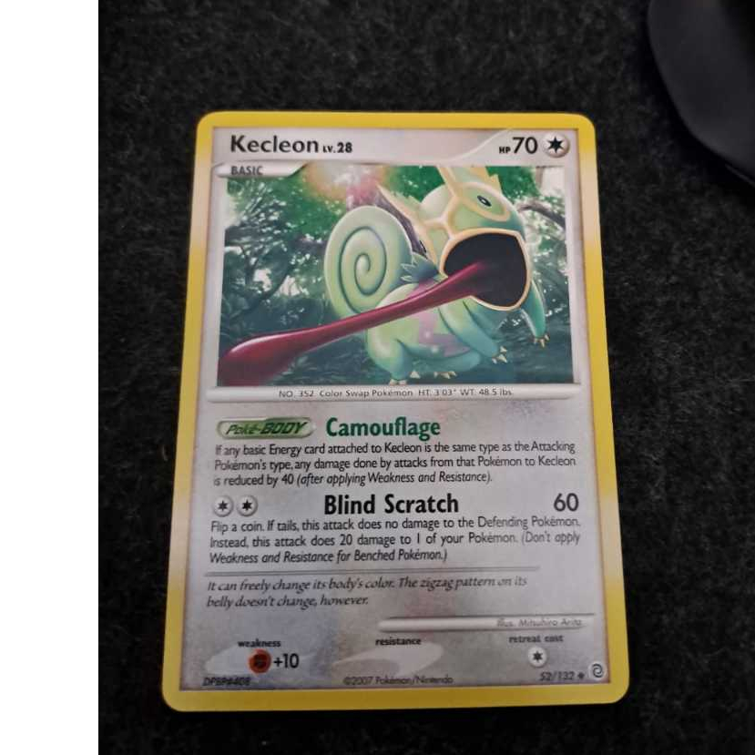 Pokemon TCG Vintage Kecleon 52/132 Secret Wonders 2007 (LP) เล่นเบาๆ