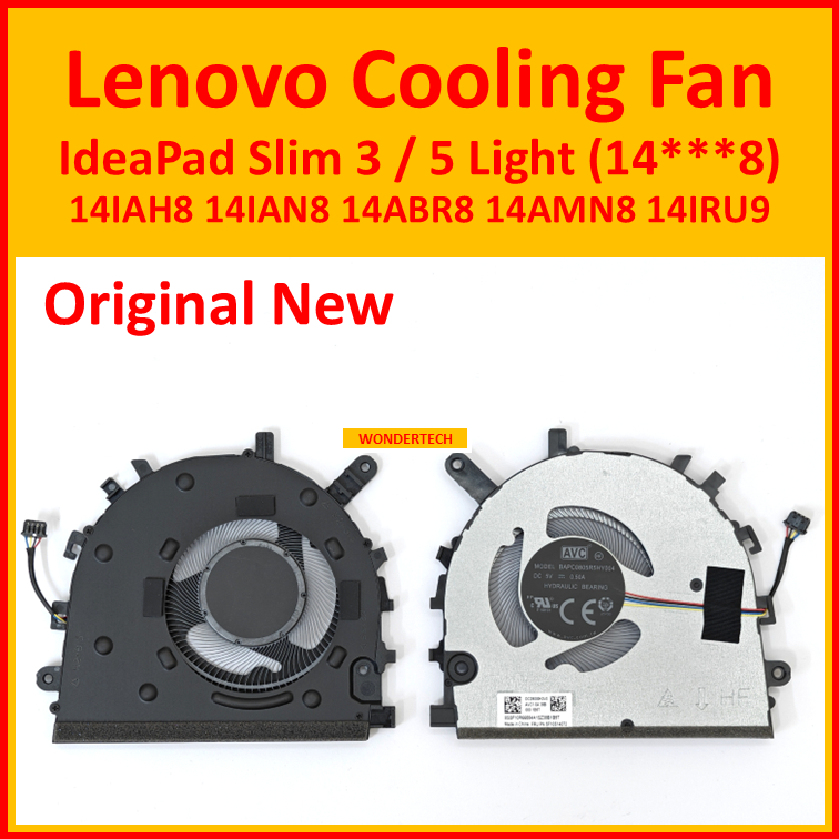 Lenovo IdeaPad Slim 3 Slim 5 Light (14***8) (14***9) 14IAH8 14IAN8 14ABR8 14AMN8 14IRU9 พัดลมระบายคว